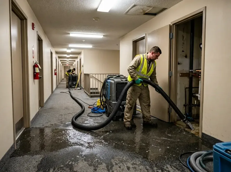 multi-unit-apartment-hallway-f-005 — frequently asked questions, Emergency Burst Pipe Water Extraction & Removal in Beaverto…